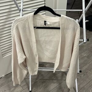 White Cropped Sweater!